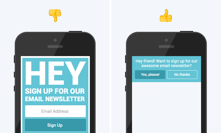 The most mobile-friendly way to use pop-ups.